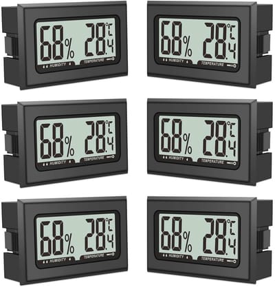 Digitale Thermometer Hygrometer Set van 6 - Mini Luchtvochtigheidsmeters voor Binnen en Tuinen