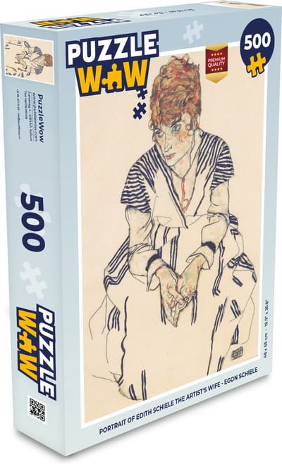 Puzzel Portrait of Edith Schiele the artist's wife - Egon schiele - Legpuzzel - Puzzel 500 stukjes