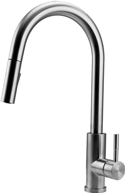 Pure.Sink Elite Steel Stream-S kitchen faucet stainless steel with pull-out spout PS8045-02