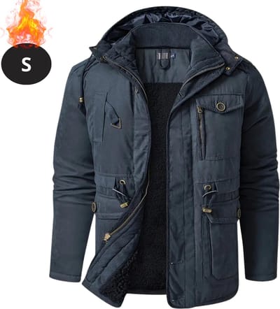 Livano Winterjas - Parka - Heren - Winter - Jas - Volwassen - Stijlvol - Met Capuchon - Blauw - S
