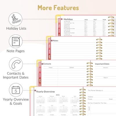 Hardcover 2024-2025 Planner A4 - Paars