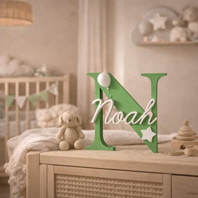 Gepersonaliseerde Naamdecoratie – 3d geprint - Letter met Naam - kinderkamer - geboorte - cadeau - handgemaakt - duurzaam