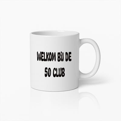 Welkom bij de 50 Club Mok - Perfect Cadeau voor 50e Verjaardag voor Hem of Haar