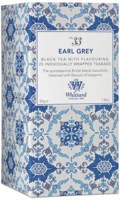 Zwarte thee Whittard of Chelsea Earl Grey, 25 pcs.