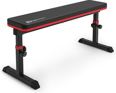 Hop-Sport Verstelbare Gewichtsbank HS-1025 – Multifunctionele Trainingsbank Voor Thuis – Vlakke Bank Voor Bankdrukken, Spieropbouw, Full-Body Workouts en Krachttraining – Compact en Duurzaam Fitnessapparaat