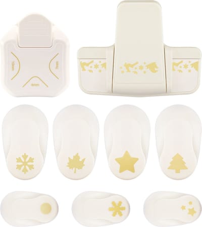 Vaessen Creative Pons Set - Figuurpons - Kerst - 9 st. - 2 mm tot 4 cm