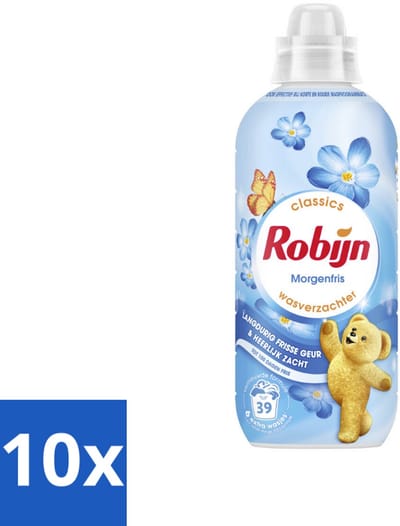 10 x Robijn – Wasverzachter – Morgenfris – 780 ml - Kabel - Kabels - Kabelsysteem - Kabelsysteem