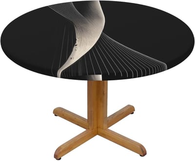 Ronde Tafelhoes - Beschermhoes Tafel - Tafeldecoratie - Waterdicht Vlekbestendig - 138x138cm - Zwart