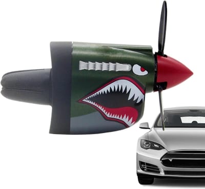 Auto Vent Clip - Luchtverfrisser - Auto Opfrissen - Decoratief Haaienmond Ontwerp - 86 x 62 x 57 cm - Grijs