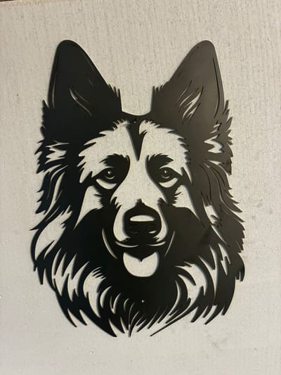 Metalen Hond - Tervuerense Herder - Wanddecoratie Cortenstaal