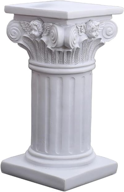 Romeinse zuil decoratie - Griekse zuil sculptuur - Tafel decoratie - Klassieke uitstraling - 20D x 137B x 20H cm
