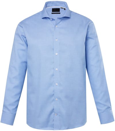 JP 1880 - Heren - Zakelijk overhemd lange mouwen haaienkraag Easy Care - Grijsblauw - Maat 8XL