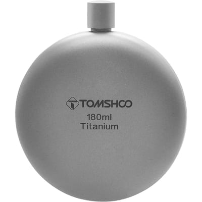 150 ml / 180 ml titanium fles alcohol whisky wijn fles met navultrechter voor buiten kamperen 180ml flask gray