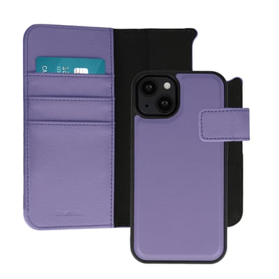 imoshion Hoesje - Geschikt voor Apple iPhone 13 - Uitneembare 2-in-1 Luxe Bookcase - Paars