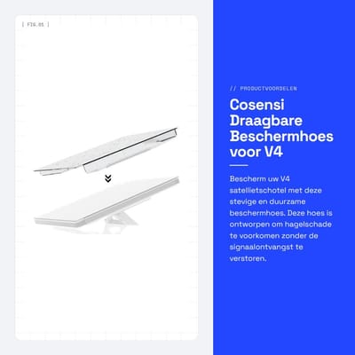 Dailygoods- Schotelbeschermhoes UV-bescherming - Draagbare Beschermhoes - Harde Hoes - Anti-interferentie - Eenvoudige Installatie - Schokbestendig - Satelliethoes