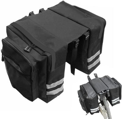 Fietstassen achter - Bagagedrager tas - Fietsen op reis - Hoogwaardig PVC - 315 x 315 cm - Zwart