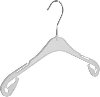 De Kledinghanger Gigant - Kledinghanger - Kinderen - T33 - 20 Stuks - Blousehanger - Shirthanger - Kunststof - Wit - Rokinkepingen - 33 cm - Kleerhanger - Kinderhanger - T-Serie (T33_01/20)