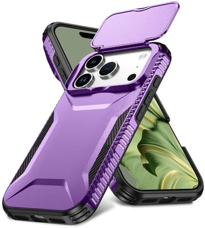 Hoesje Geschikt voor Apple iPhone 17 Pro | Back Cover met Camera Slider | Schokbestendige Case | Camera Cover | Stevig | Paars