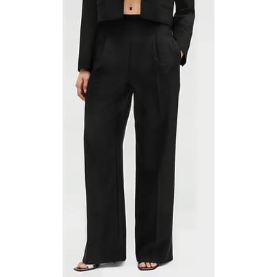 AllSaints Shores Trouser Black Maat: 2 | Wijde Broeken Outlet | Dames | Zwart