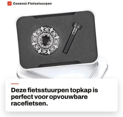 Dailygoods - Fietsstuurpen Topkap met Titanium Schroef voor Racefiets