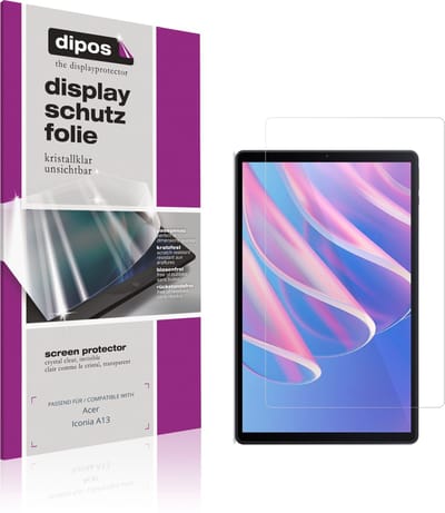dipos – 2x Beschermfolie geschikt voor Acer Iconia A13 | Krasbestendige & heldere Screenprotector Ultra-Thin
