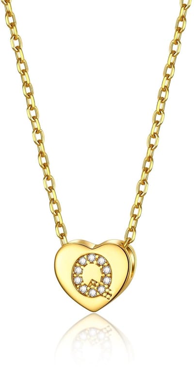 Dailygoods- Hartketting Goudkleurig - Halsketting Dames - Koper/Roestvrij Staal - 41 cm - Choker - Perfect voor Cadeau