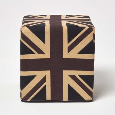 Homescapes Designer Kruk Ottomaanse Union Jack Britse Vlag