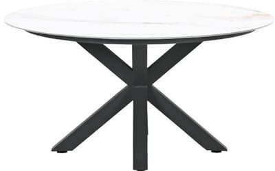 Garden Impressions Lowland Tuintafel Venice White - Ø150 cm