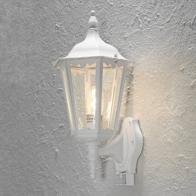 Konstsmide Buitenwandlamp Firenze w. sensor, vrijstaand, wit