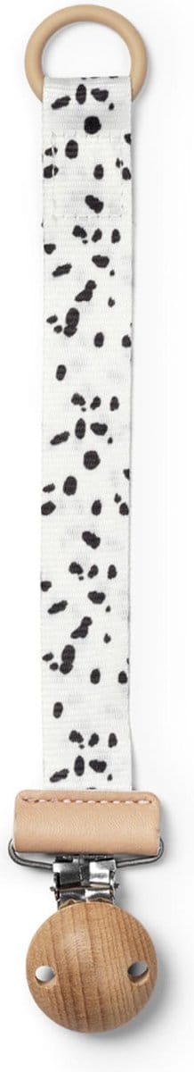 Elodie Fopspeenketting Hout - Fopspeenketting- Speenkoord - Speenclip- Fopspeenhouder - Dalmatian Dots