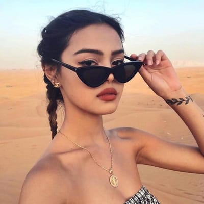 Cat Eye Zonnebrillen - Cat Eye Sunglasses - Zwart/Black