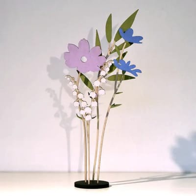 Als je van bloemen hout - Houten Bloemen - set van 4 bloemen