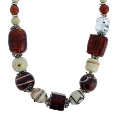 Behave - Bruine Kralen Ketting 112 cm - Mode Sieraden Voor Dagelijks Gebruik