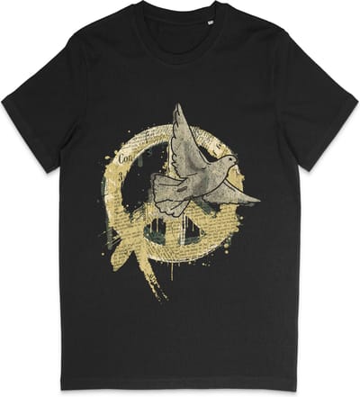 T Shirt Heren - T Shirt Dames - Peace - Vrede - Zwart - S