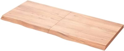 Tafelblad Massief Eikenhout - Houten Plank Bureau - Tafel Opfrissen - Natuurlijke Rand - 120 x 50 x 4 cm