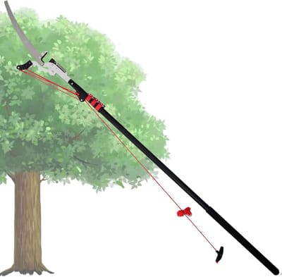 Telescopische Snoeischaar - Takkenzaag Stokzaag - Hoge Takken Snoeien - Uitschuifbare Steel - 54 Meter - Grijs
