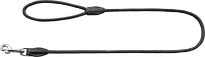 Hunter Looplijn Freestyle Nylon Rond Zwart - Hondenriem - 110x0.8 cm