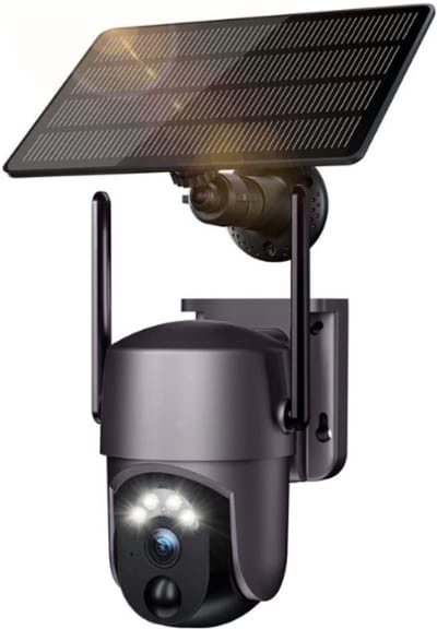 Intelectro Beveiligingscamera - Bescherm uw Eigendom met Intelectro's Solar-Aangedreven Draadloze Buitencamera - AI Technologie - 2K Full HD - Nachtvisie in Kleur - Bewegingsdetectie met Alert - 2 Weg Audio - Zwart - Levering Sneller dan Aangegeven!
