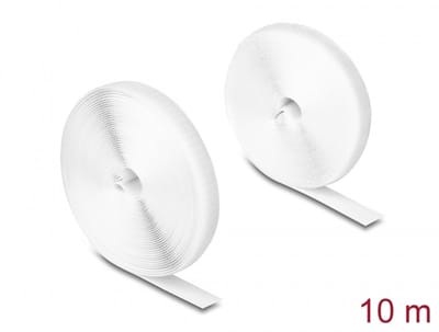 Delock 20920 Klittenband Om op te naaien Haak- en lusdeel (l x b) 10 m x 20 mm Wit 1 stuk(s)