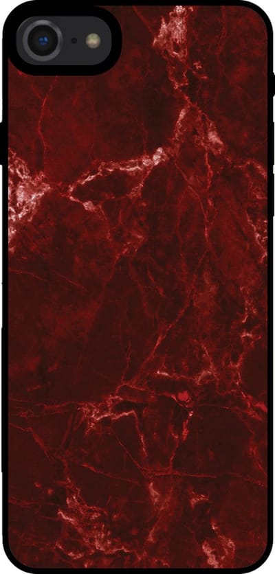 Smartphonica Telefoonhoesje voor iPhone 7/8 met marmer opdruk - TPU backcover case marble design - Rood geschikt voor Apple iPhone 7;Apple iPhone 8