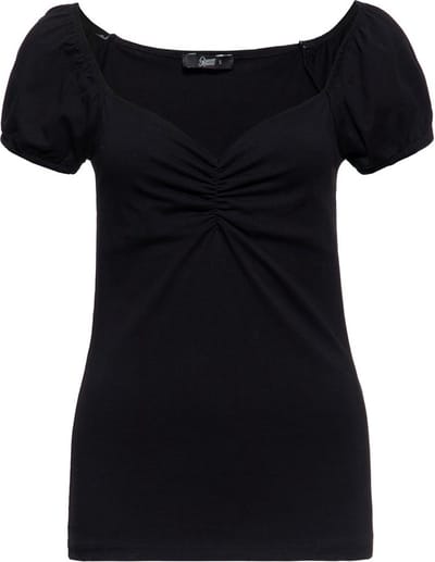 Queen Kerosin dames-T-shirt zwart