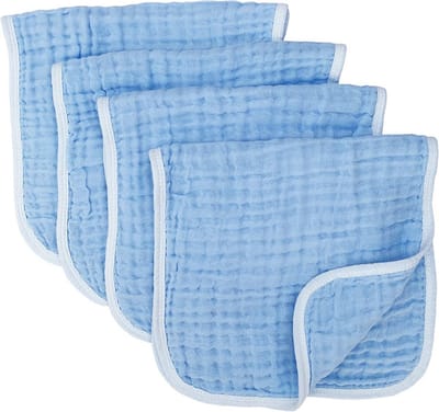 Hydrofiele Doeken - Baby Spuugdoekjes - Baby Verzorging - Extra Zacht Katoen - 4 Stuks - Blauw