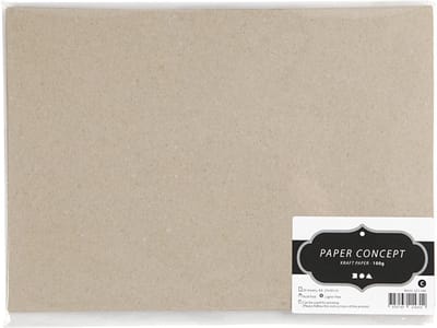 Kraft-Papier, A4, vel 210x297 mm, 135 gr, grijs bruin, 20 vel/ 1 doos