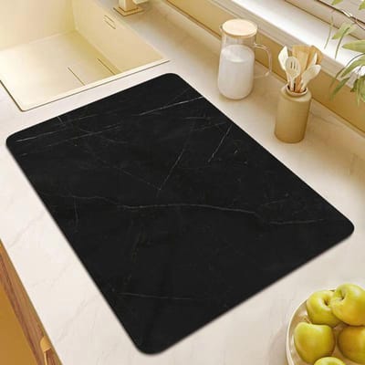 Afdruipmat voor Keuken Aanrecht, Afdruipmat voor Spoelbak, Bar Absorberende Mat, Gemarmerde Kom- en Afwasdroogmat, Onderzetter, Isolatiemat 40*60CM