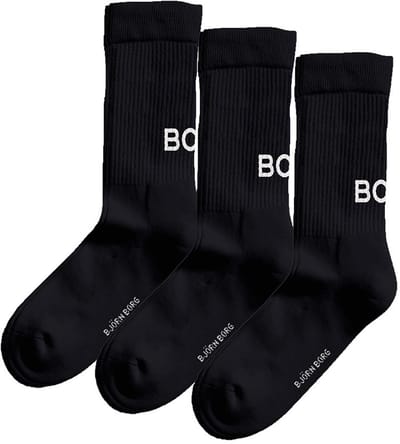 Björn Borg unisex core 3P sokken logo zwart II