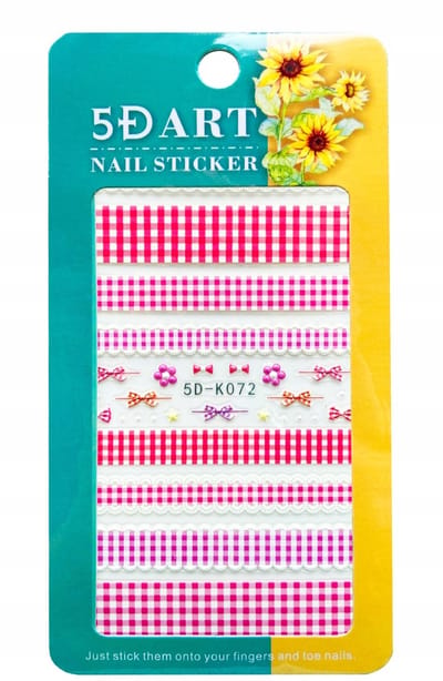 Frezarkowo - 5D Nail Art Stickers - Wafelpatroon - Kant - Strikjes