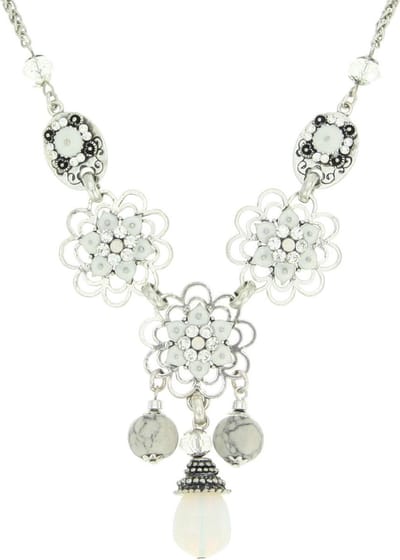 Behave - Ketting Met Bloemenhanger - Vintage Romantische Stijl - 43,5 cm