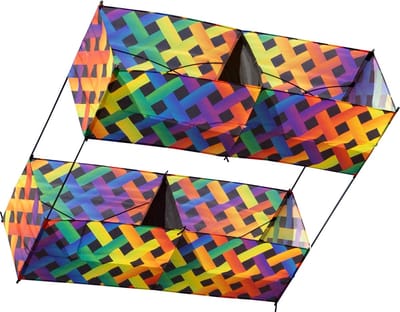 Eenlijnsvlieger HQ Hargrave Box Kite Rainbow Mesh 106372 Regenboog 100 x 100 cm