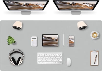 Dailygoods - Desk Pad Light Grey 120 x 60 cm - Comfortabel Bureau Onderlegger