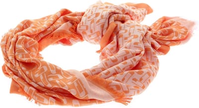 GUESS Sjaal Belle Vintage Scarf Orange Logo Oranje